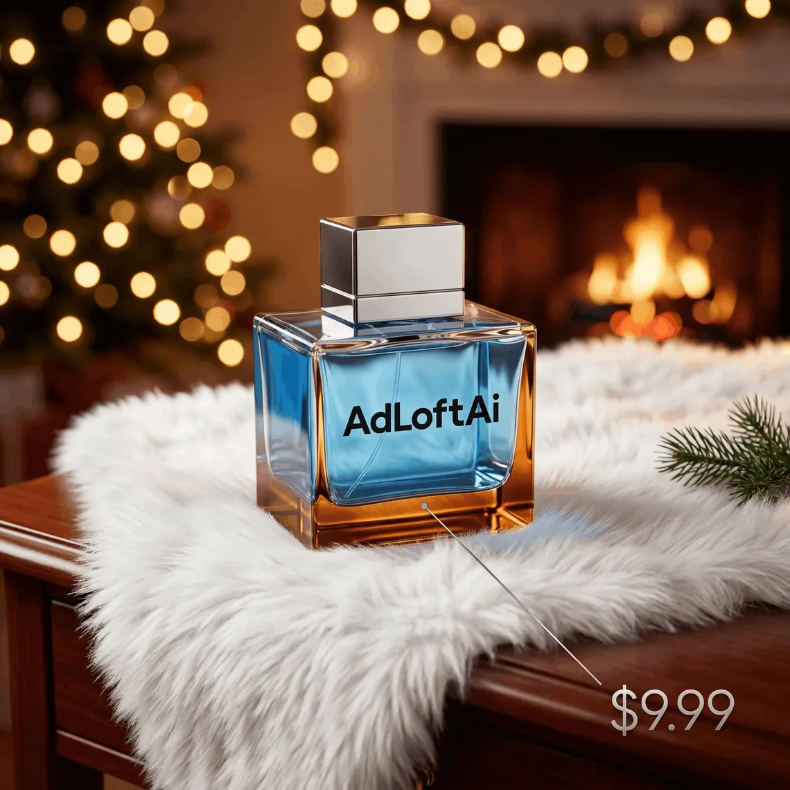 AdLoft Campaign ad with keyword and price overlay — example 1